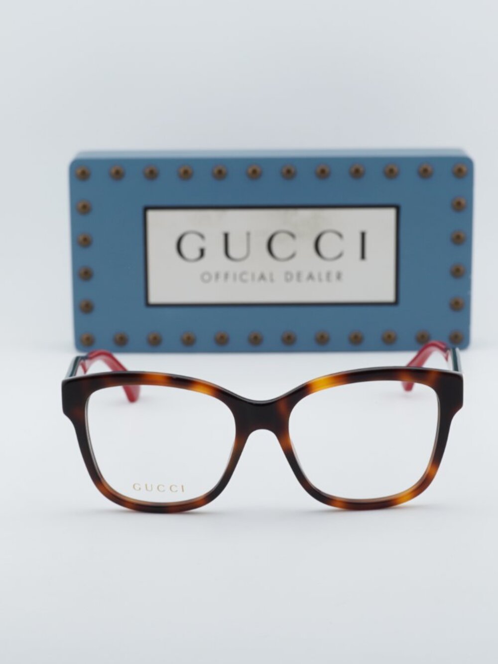 Gucci GG0038ONN 002 Square Eyeglasses - Havana 54mm - Picture 2 of 11
